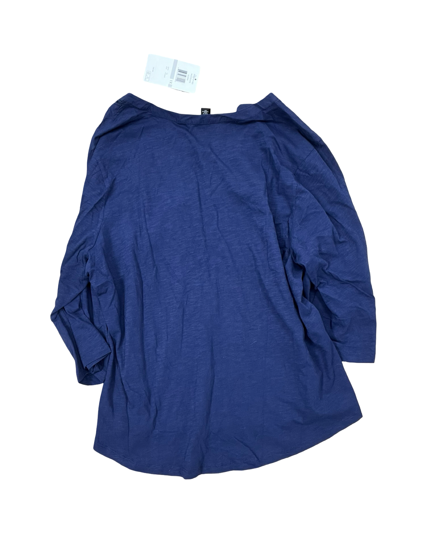 Blouse Ls By Clothes Mentor In Blue, Size:1X