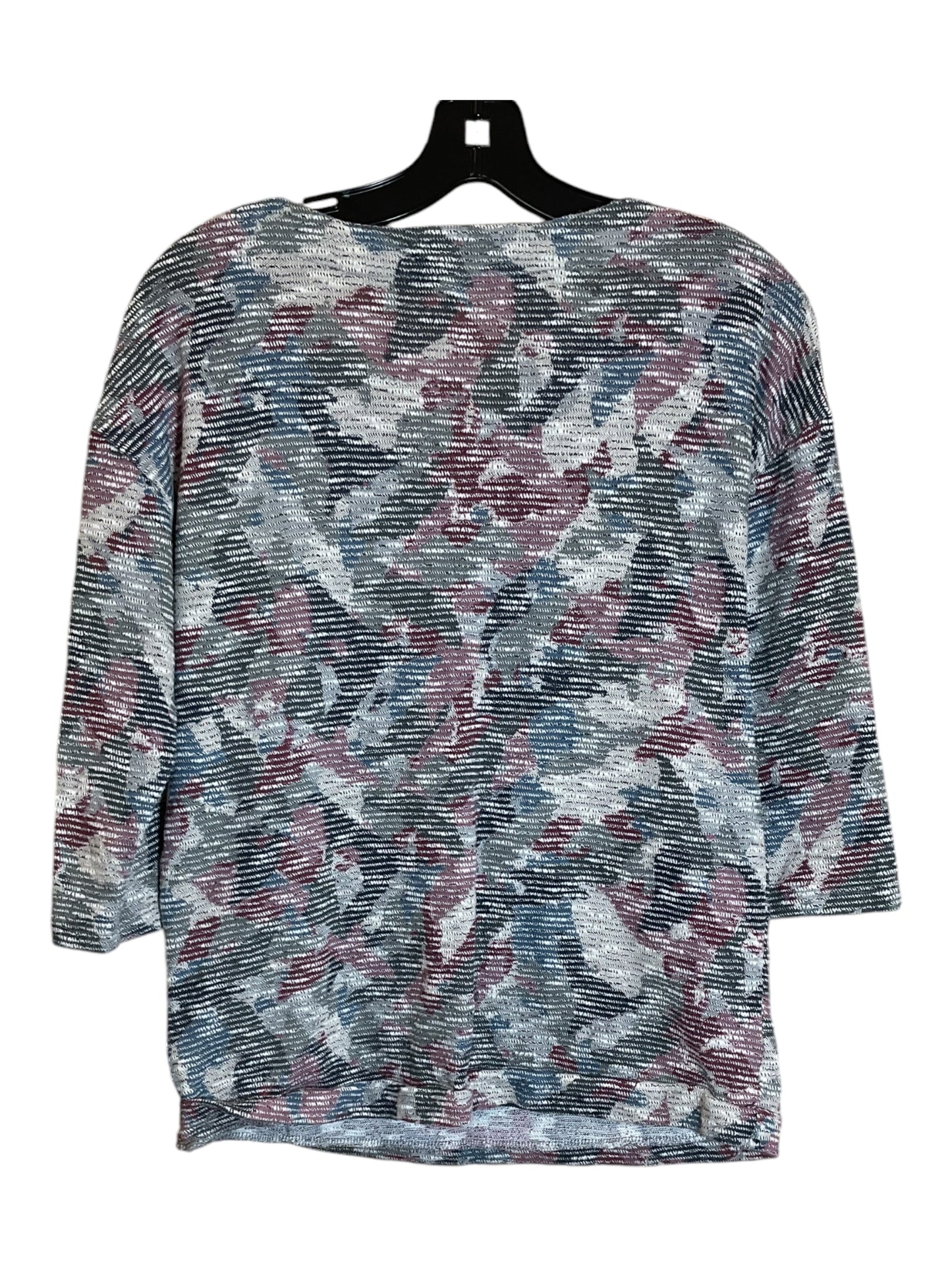 Top 3/4 Sleeve By Christopher And Banks In Grey & Red, Size: S