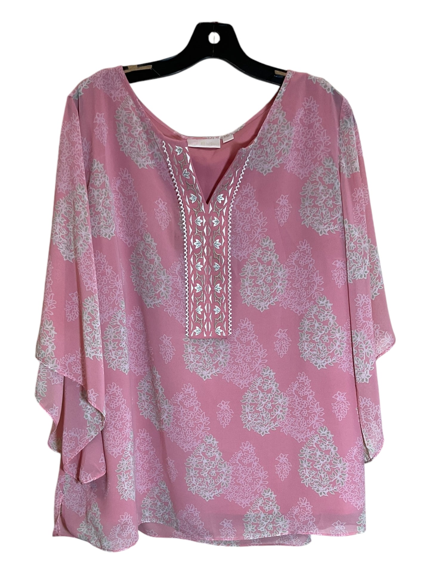 Top Short Sleeve By Clothes Mentor In Pink, Size: 1x