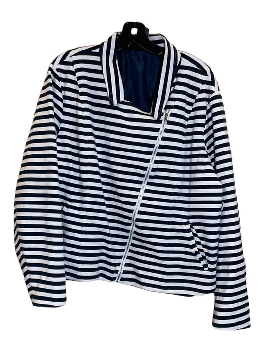 Jacket Other By Lane Bryant In Blue & White, Size: 4x