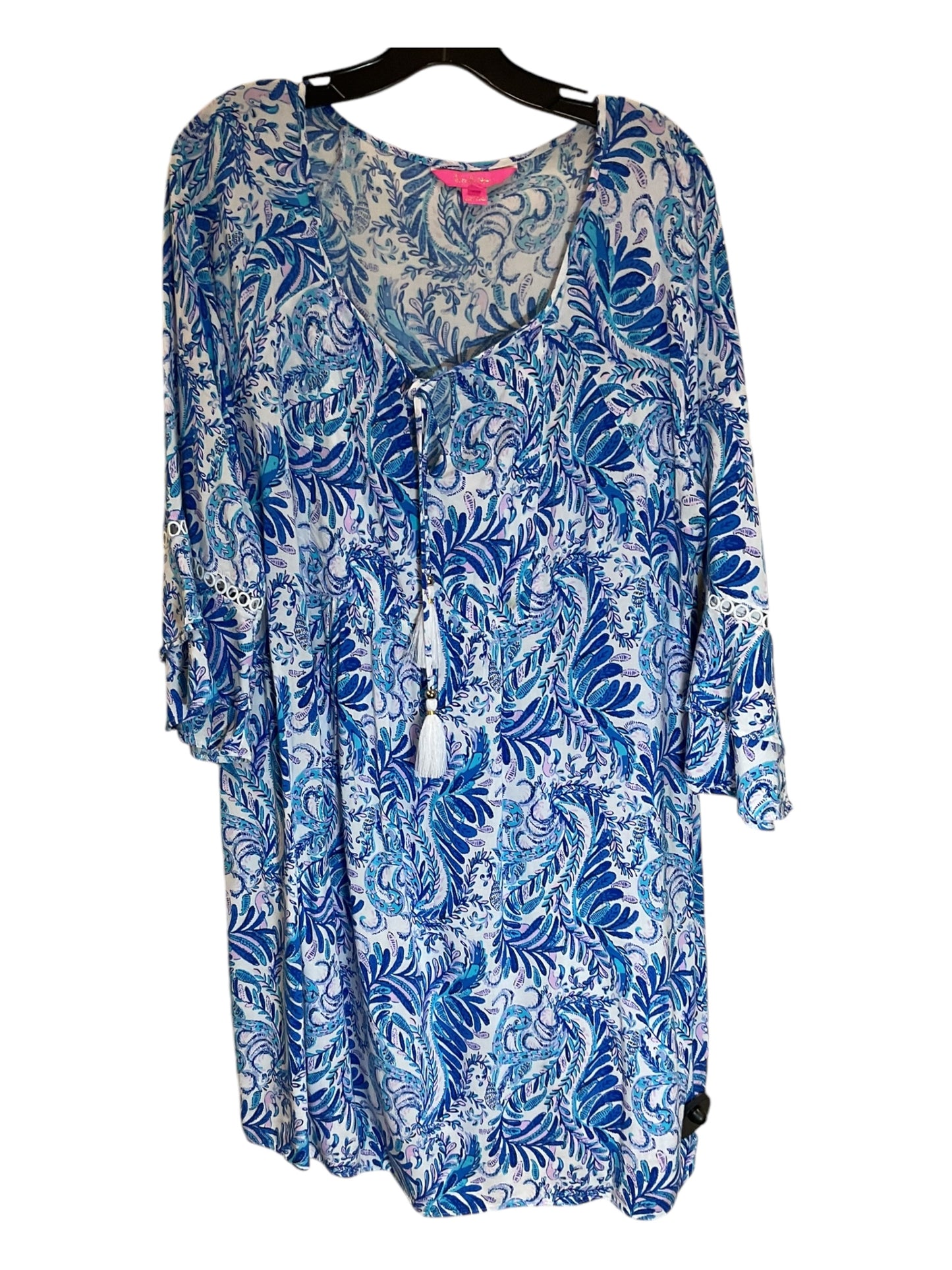 Dress Designer By Lilly Pulitzer In Blue & White, Size: Xl