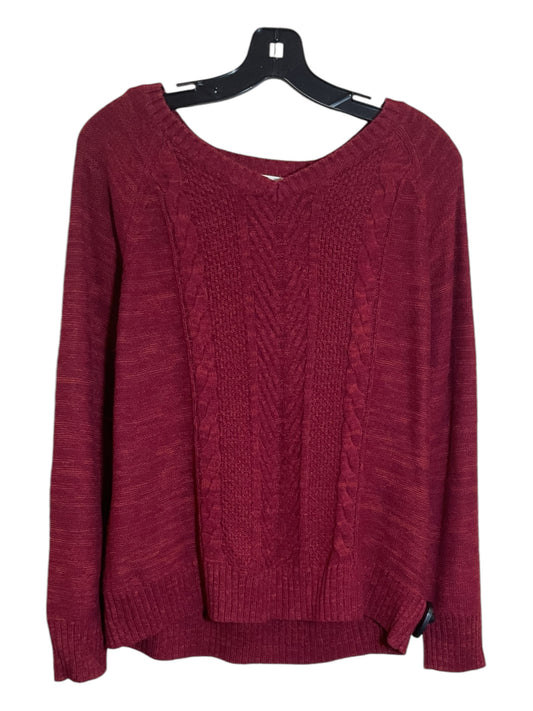 Sweater By Faded Glory In Red, Size: L