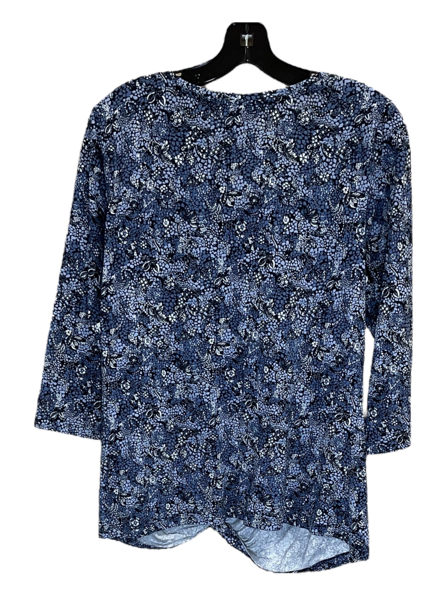 Top Long Sleeve By Christopher And Banks In Blue, Size: L