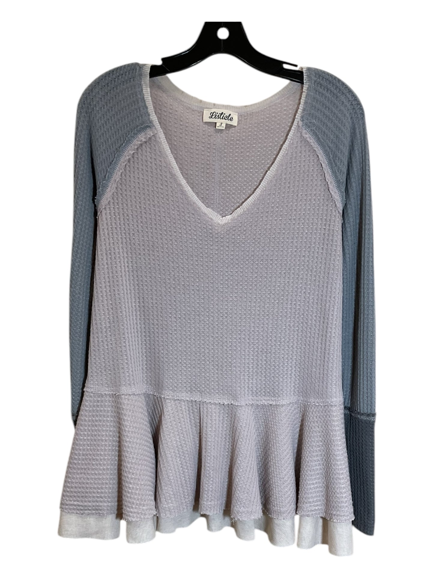 Tunic Long Sleeve By Listicle In Grey & Pink, Size: S