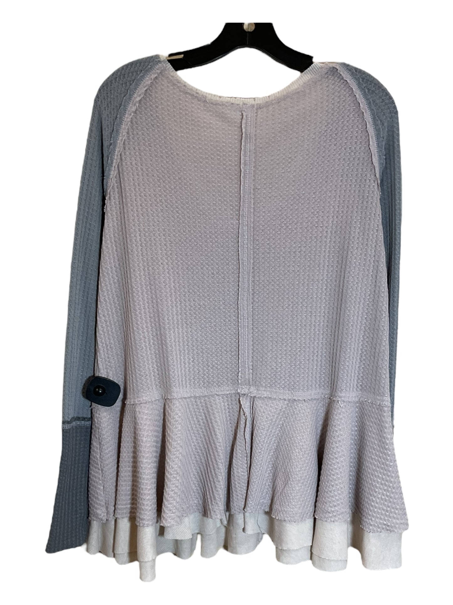 Tunic Long Sleeve By Listicle In Grey & Pink, Size: S