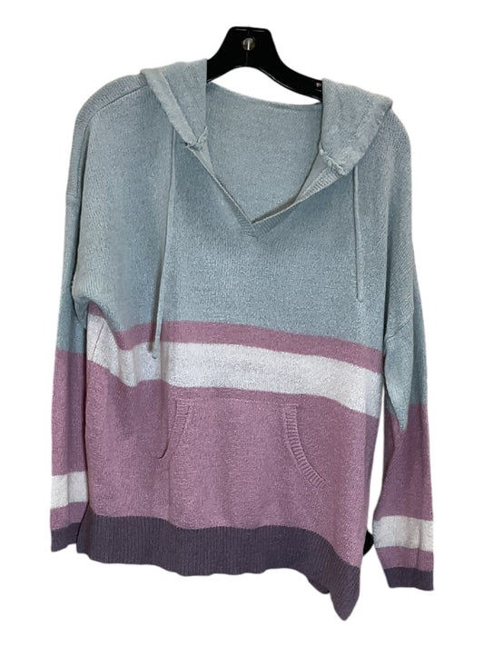 Sweater By Clothes Mentor In Grey & Purple, Size: L