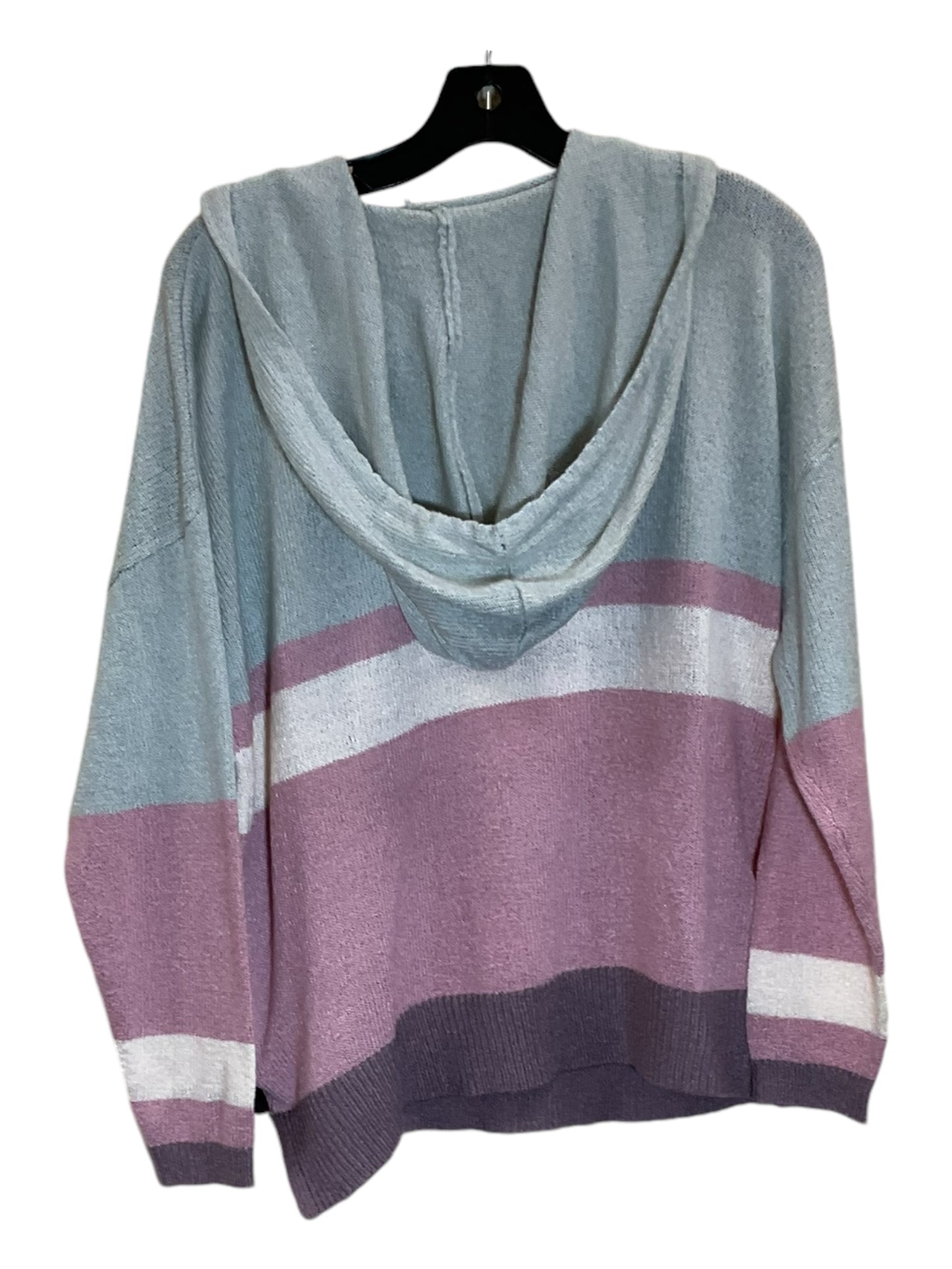 Sweater By Clothes Mentor In Grey & Purple, Size: L