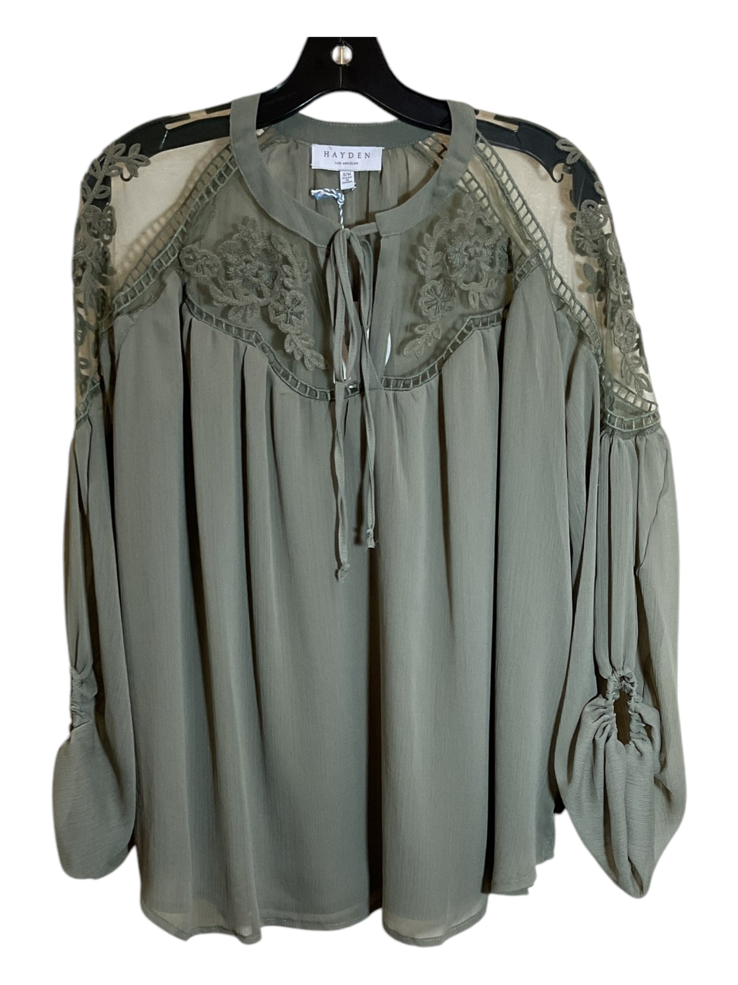 Blouse Long Sleeve By Hayden La In Green, Size: S