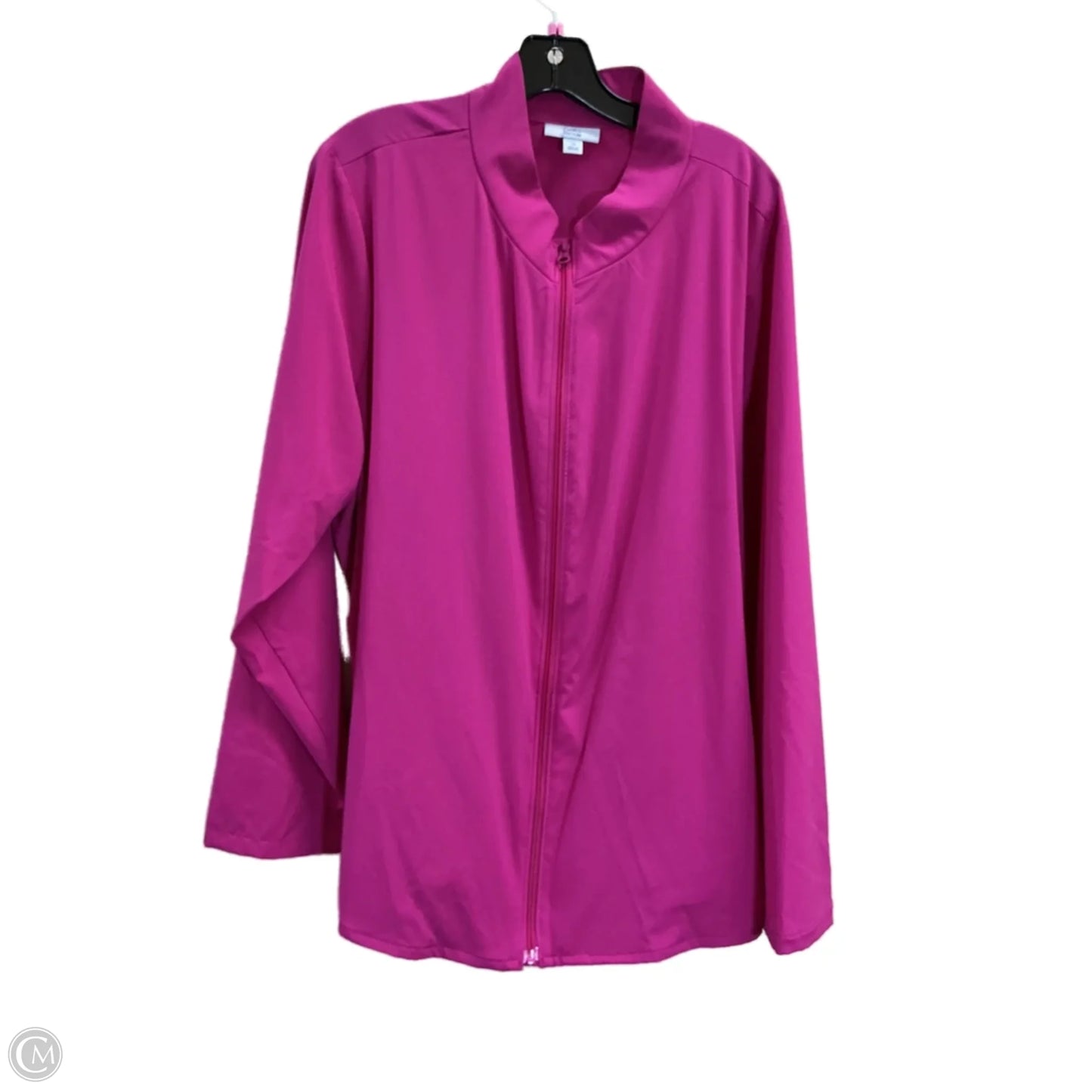 Jacket Windbreaker By Croft And Barrow In Pink, Size: 2x