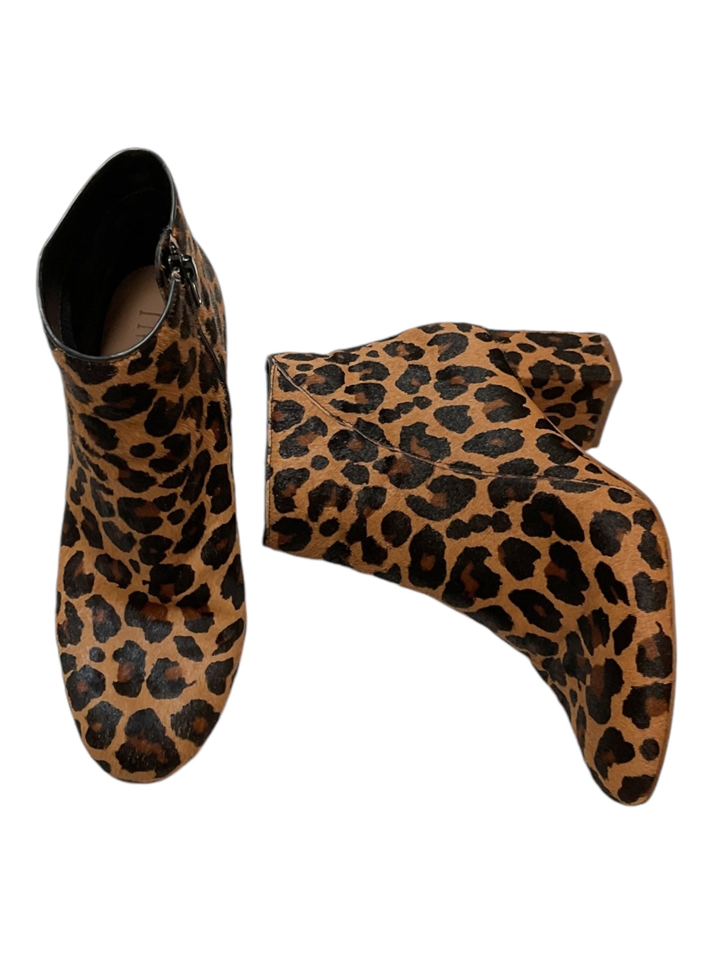 Boots Ankle Heels By Inc In Animal Print, Size: 7.5