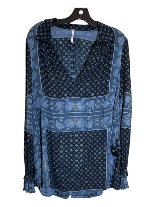 Tunic Long Sleeve By Free People In Blue, Size: S