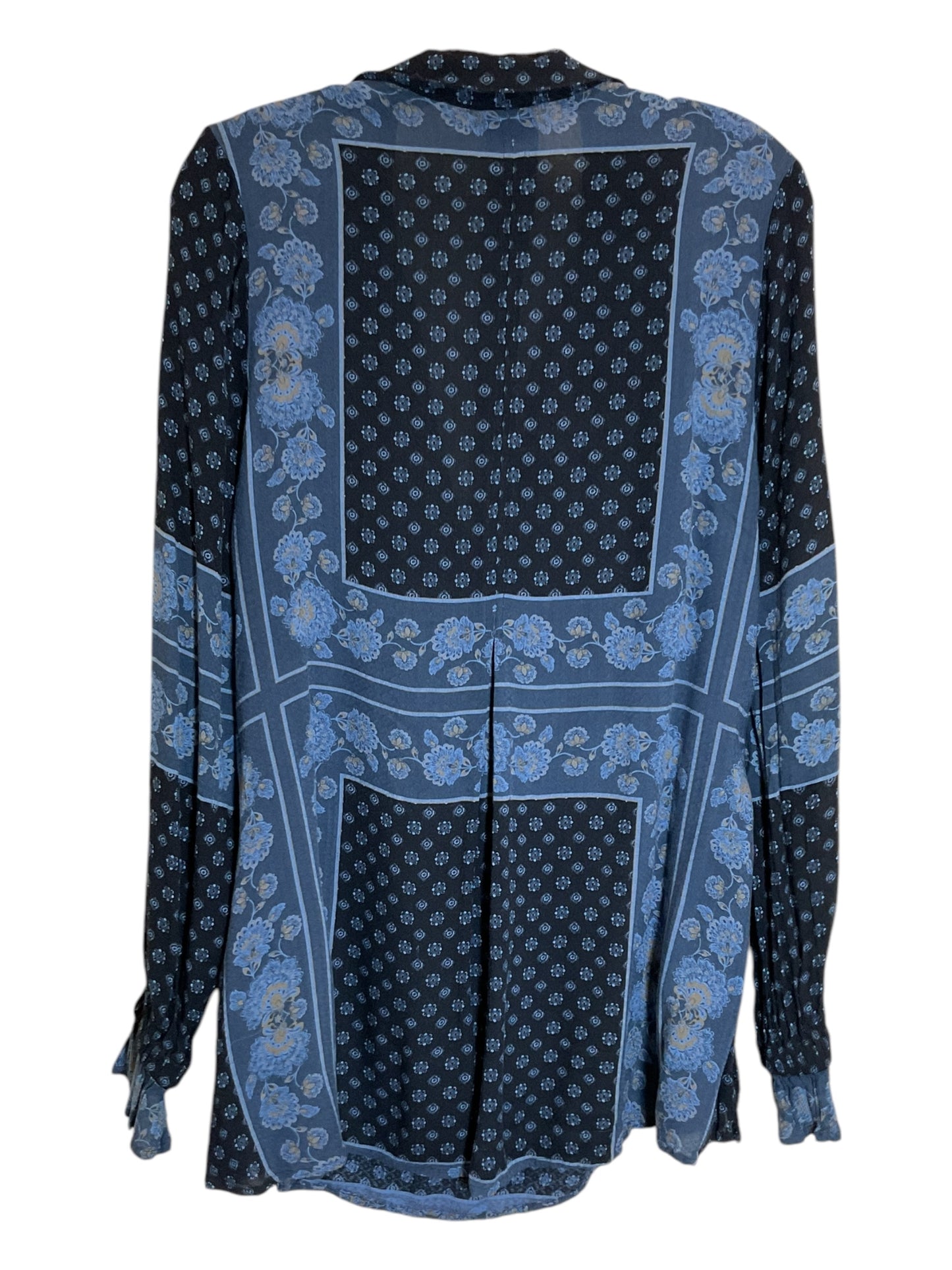 Tunic Long Sleeve By Free People In Blue, Size: S