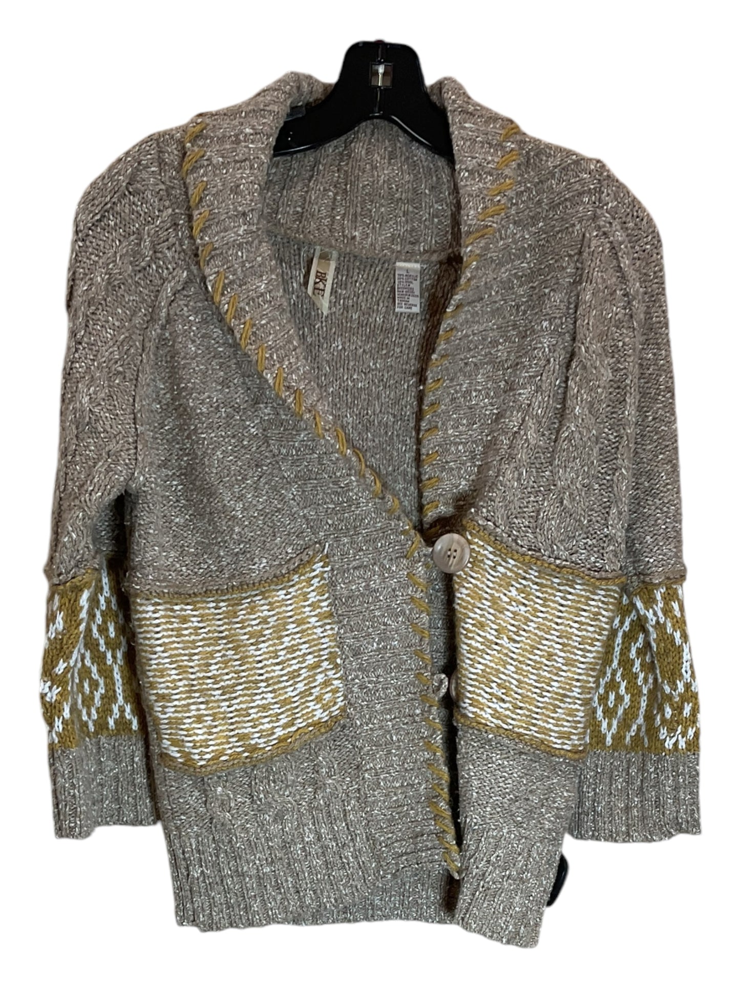 Sweater Cardigan By Bke In Brown, Size: L