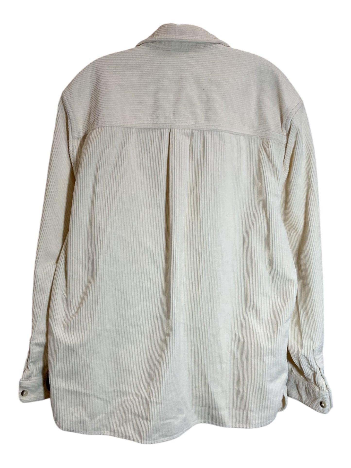 Jacket Shirt By Urban Outfitters In Cream, Size: L