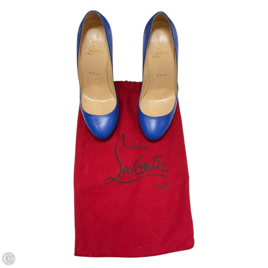 Shoes Luxury Designer By Christian Louboutin In Blue, Size: 8