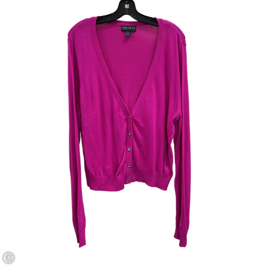 Cardigan By Forever 21 In Pink, Size: 3x