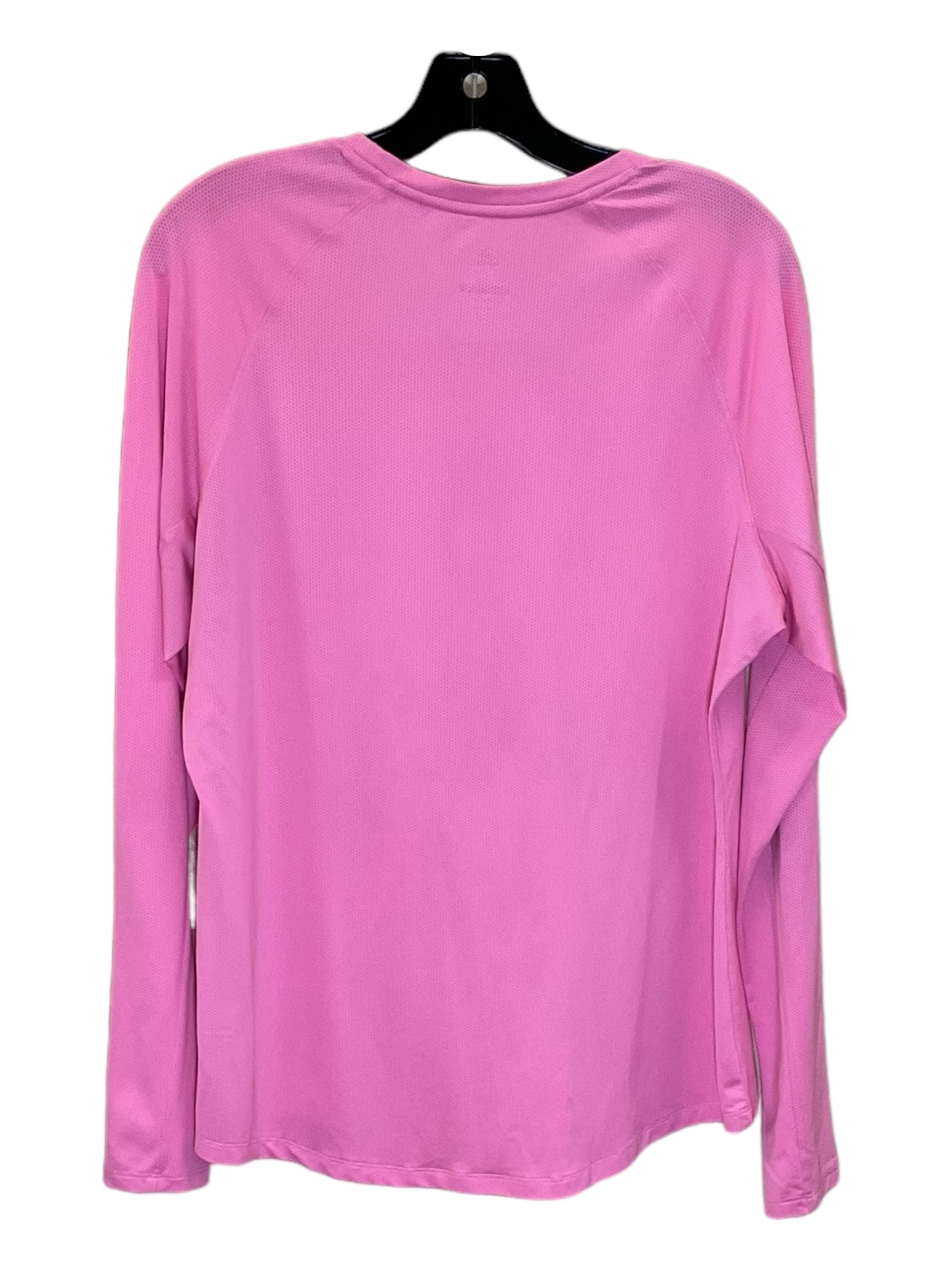 Athletic Top Long Sleeve Crewneck By Adidas In Pink, Size: Xl