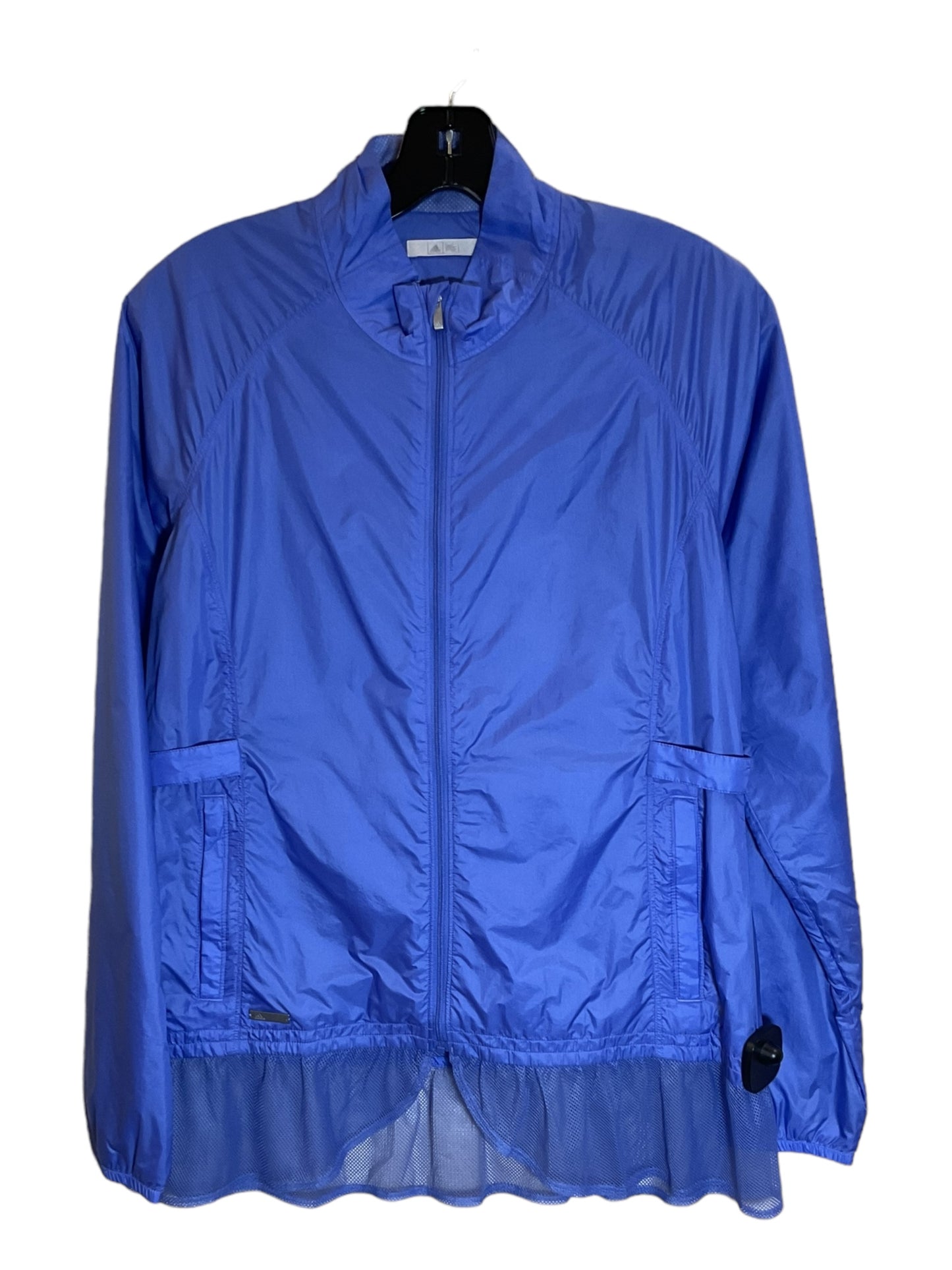 Athletic Jacket By Adidas In Blue, Size: S