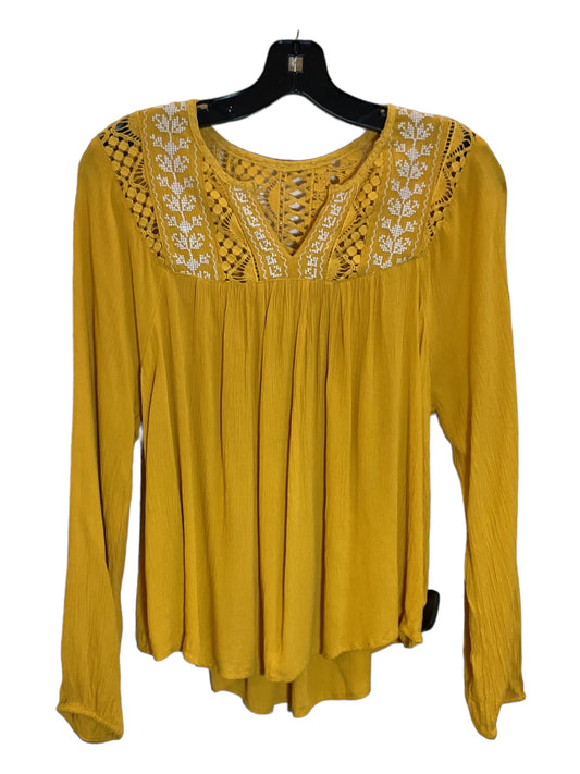 Yellow Top Long Sleeve Mossimo, Size Xs