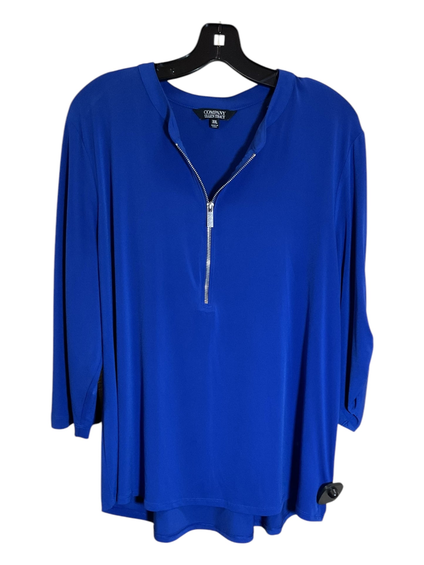 Top 3/4 Sleeve By Ellen Tracy In Blue, Size: 1x