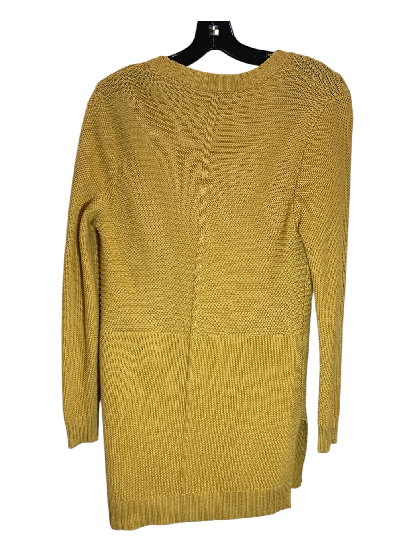 Sweater Cardigan By Marled In Yellow, Size: S