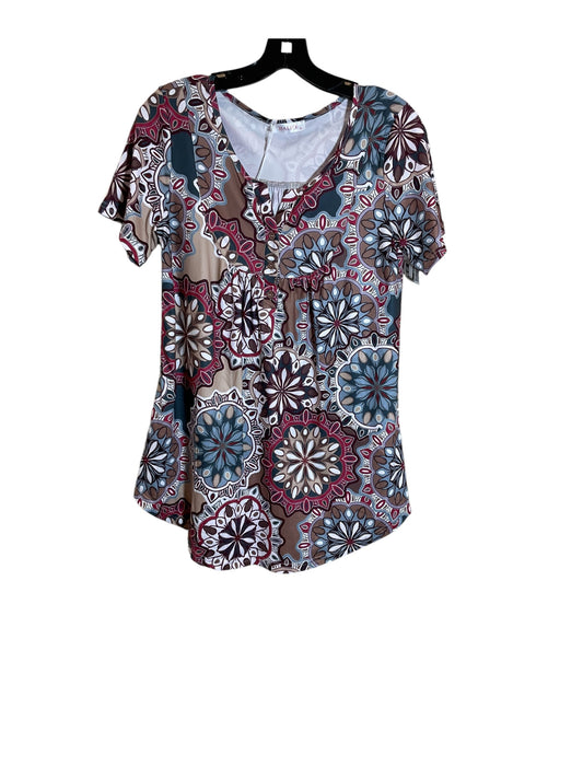 Top Short Sleeve By Clothes Mentor In Brown, Size: M