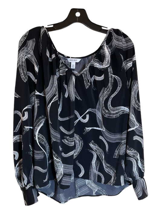 Top Long Sleeve By Infinity In Black, Size: 1x