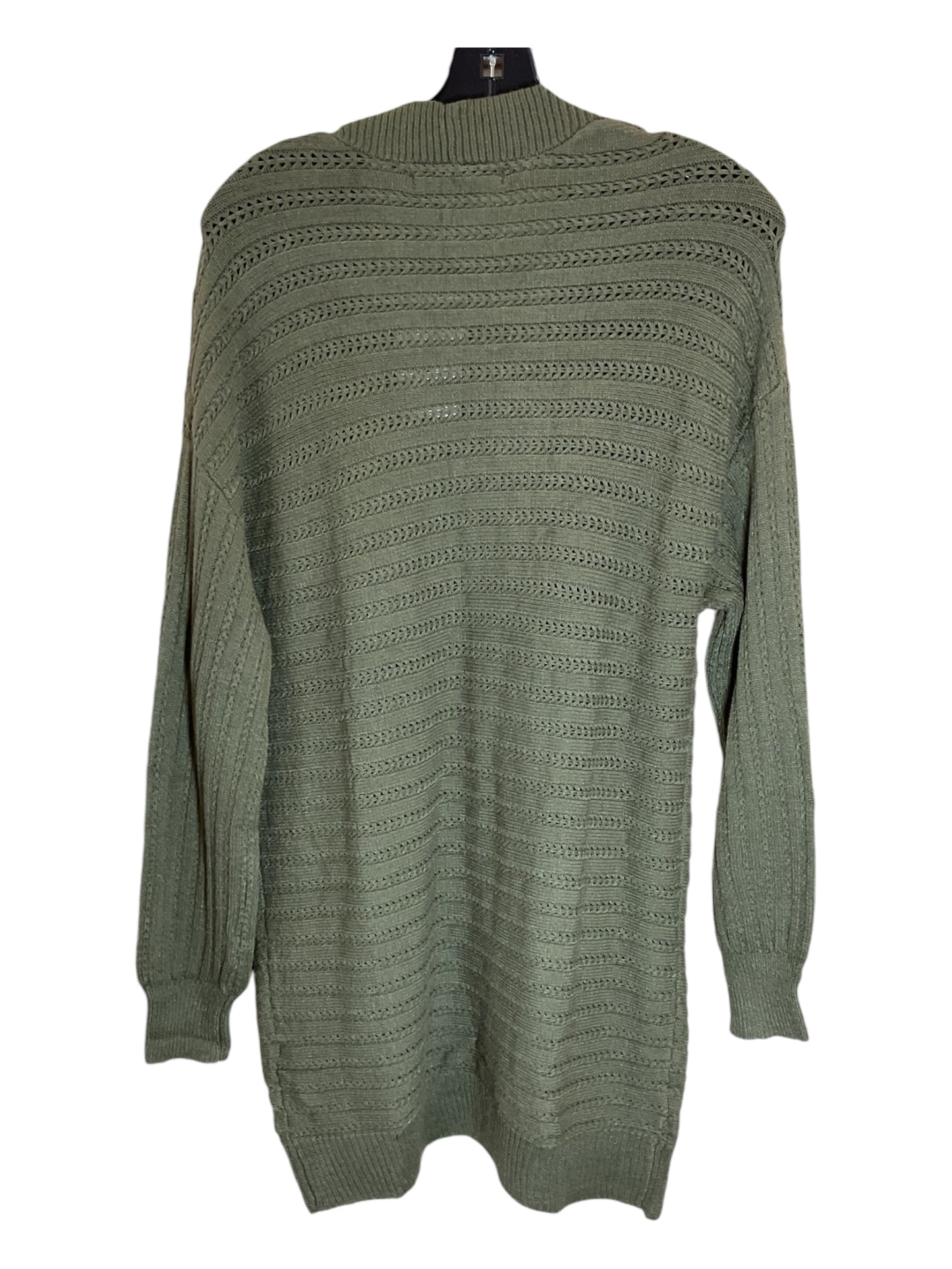 Sweater Cardigan By Clothes Mentor In Green, Size: S