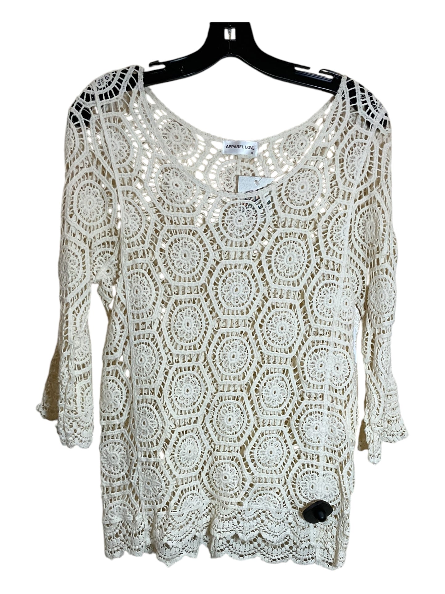 Top Long Sleeve By Clothes Mentor In Cream, Size: S