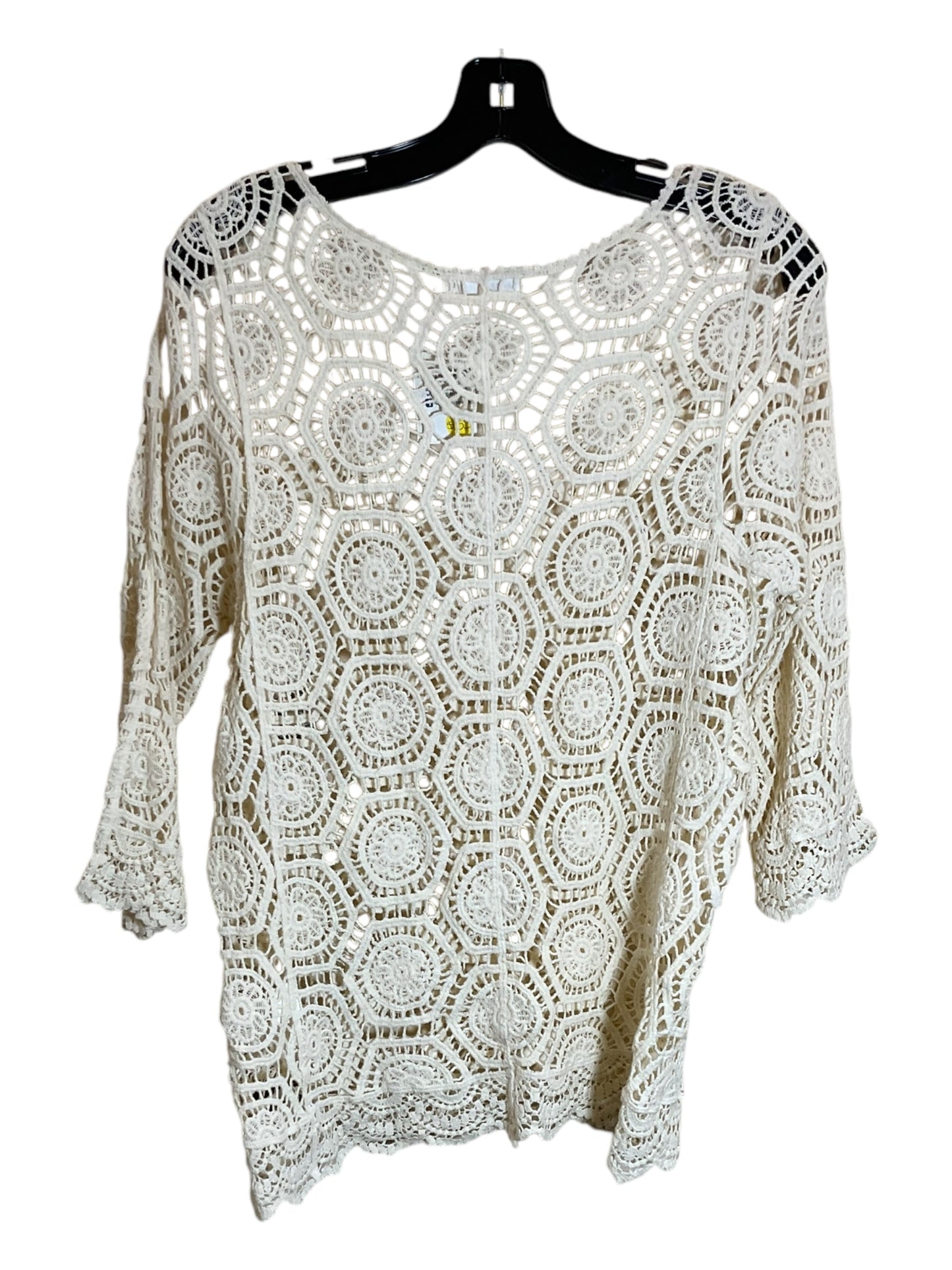 Top Long Sleeve By Clothes Mentor In Cream, Size: S