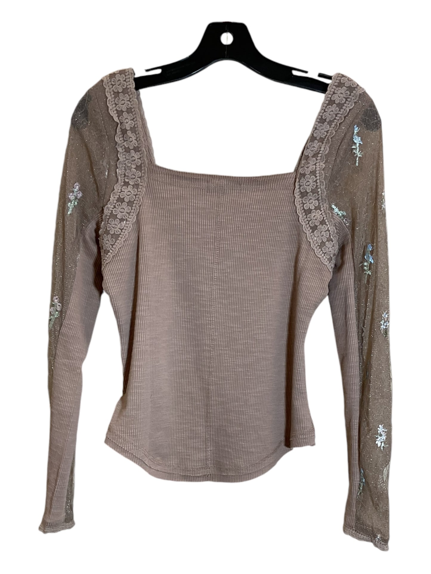 Top Long Sleeve By Clothes Mentor In Brown, Size: M