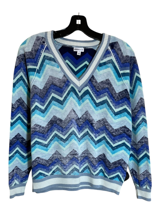 Sweater By Clothes Mentor In Blue & White, Size: S