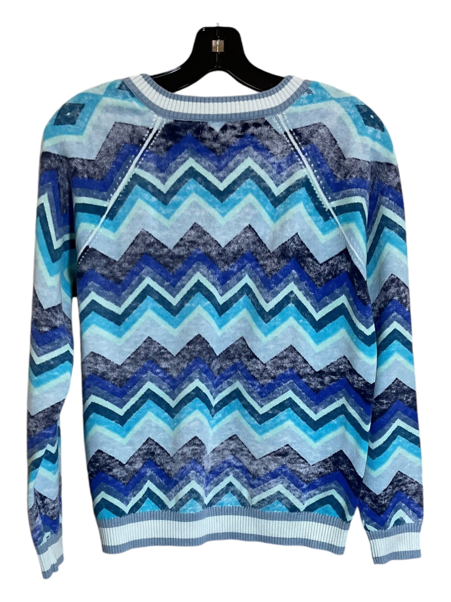 Sweater By Clothes Mentor In Blue & White, Size: S