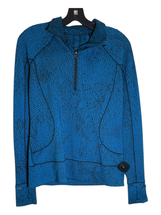 Athletic Top Long Sleeve Collar By Lululemon In Blue, Size: M