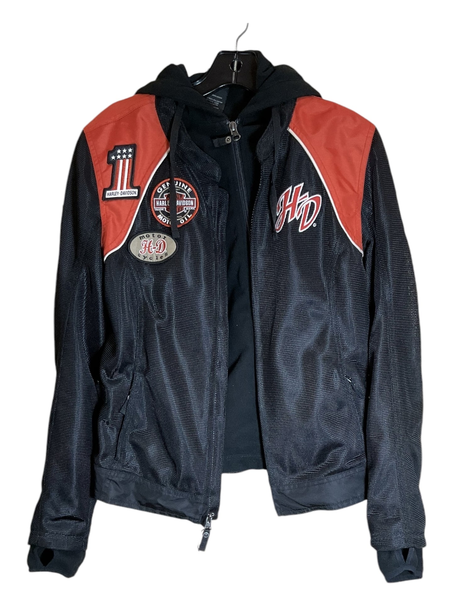 Coat Other By Harley Davidson In Black & Orange, Size: M