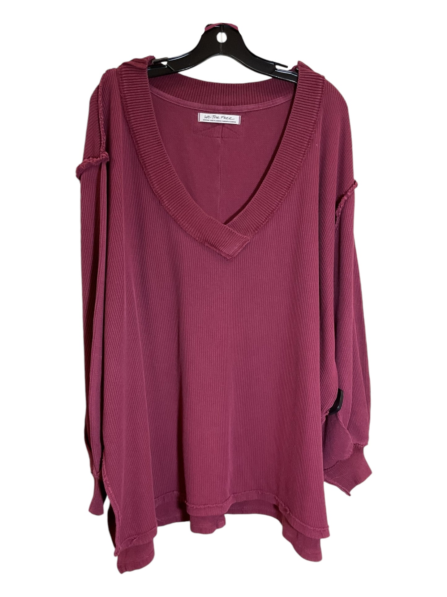 Top Long Sleeve By We The Free In Red, Size: M