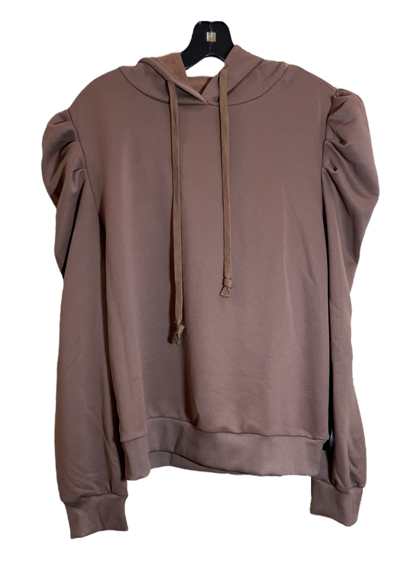 Sweatshirt Hoodie By Clothes Mentor In Brown, Size: Xl