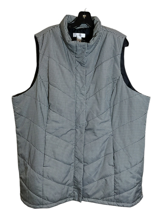 Vest Puffer & Quilted By Cj Banks In Black & White, Size: 3x