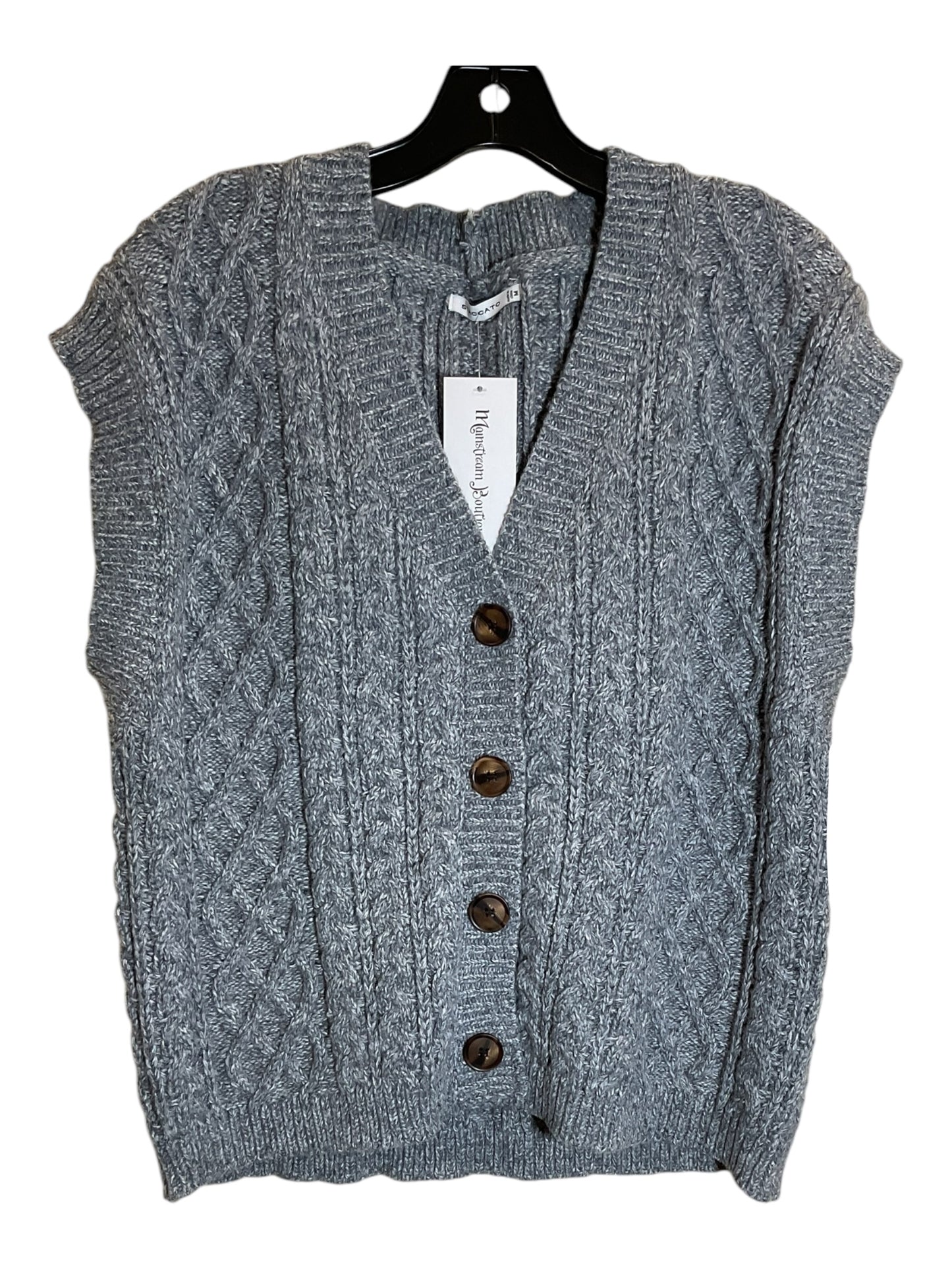 Vest Sweater By Staccato In Grey, Size: M