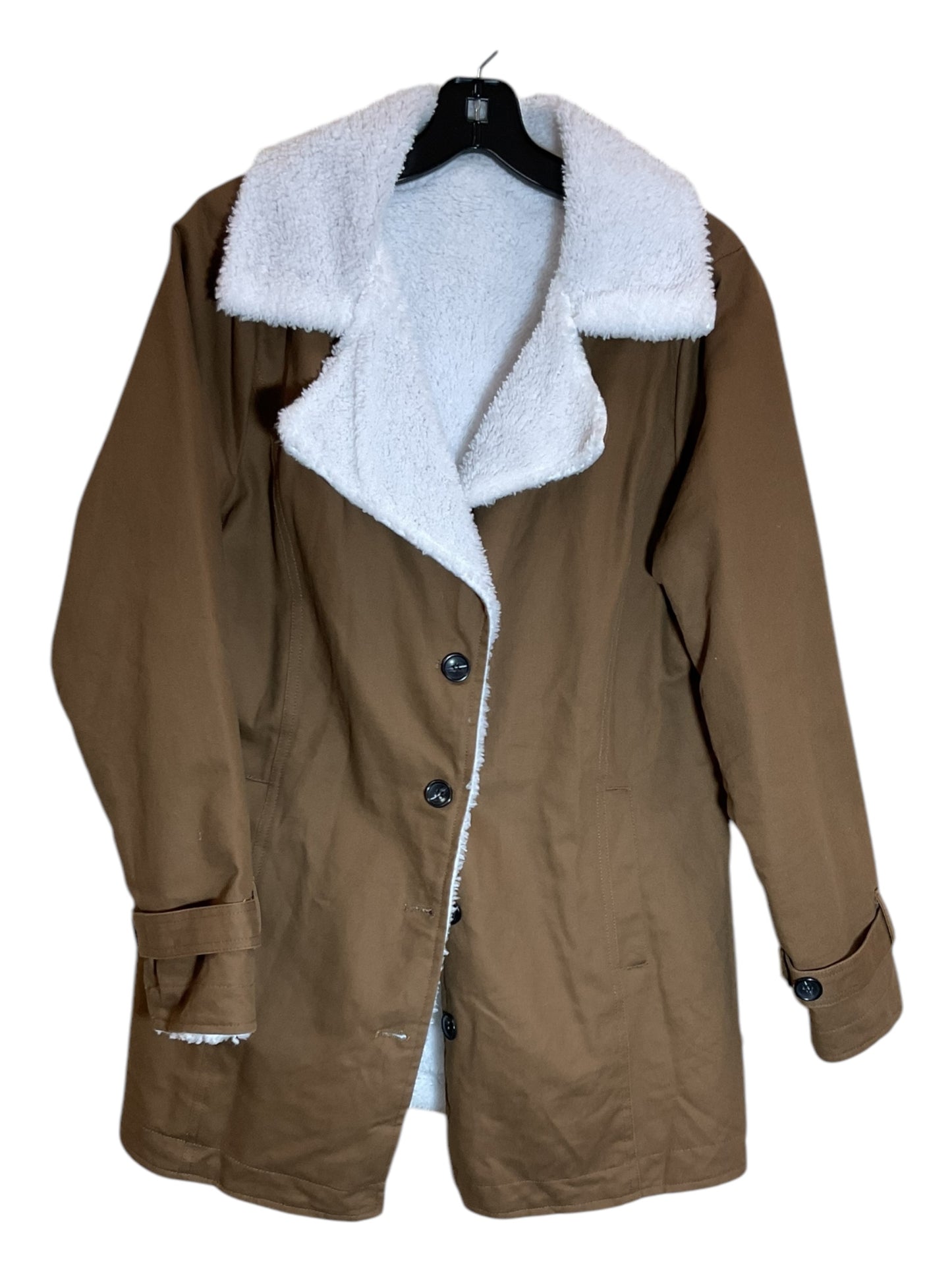 Jacket Other By Clothes Mentor In Brown & White, Size: L