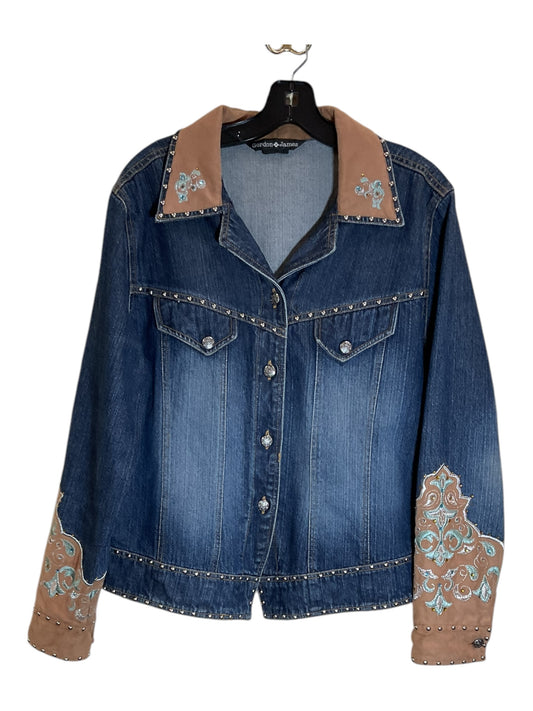 Jacket Denim By Clothes Mentor In Blue Denim, Size: Xl