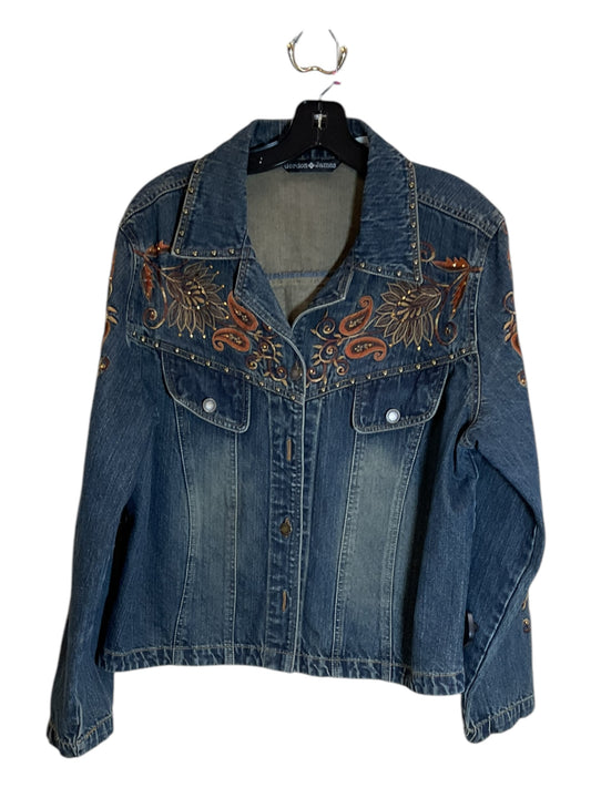 Jacket Denim By Clothes Mentor In Blue Denim, Size: Xl