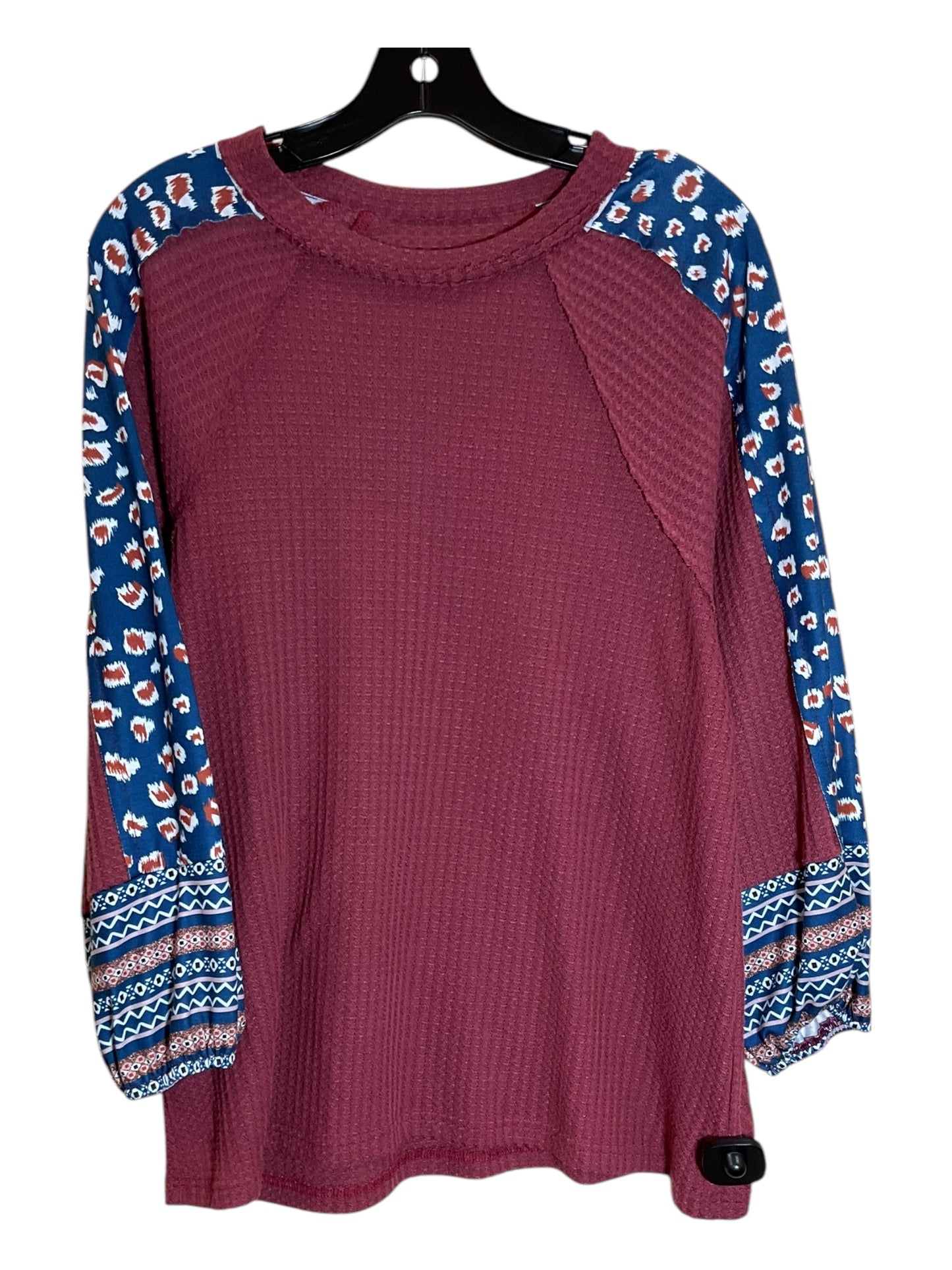 Top Long Sleeve By Clothes Mentor In Red, Size: L