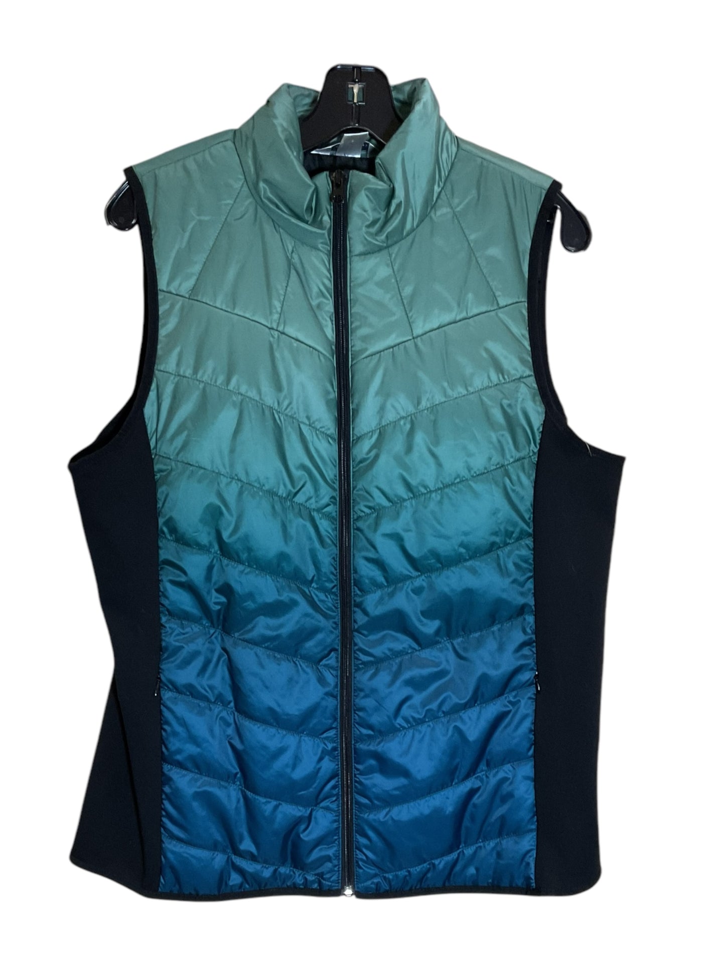 Vest Puffer & Quilted By Christopher And Banks In Blue & Green, Size: L