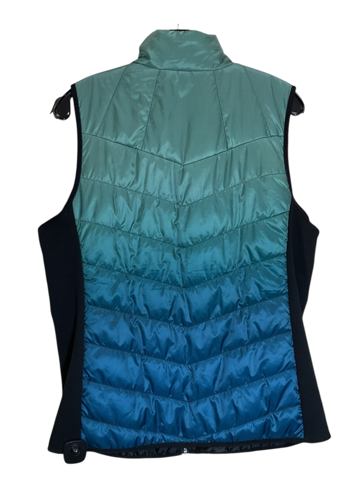 Vest Puffer & Quilted By Christopher And Banks In Blue & Green, Size: L