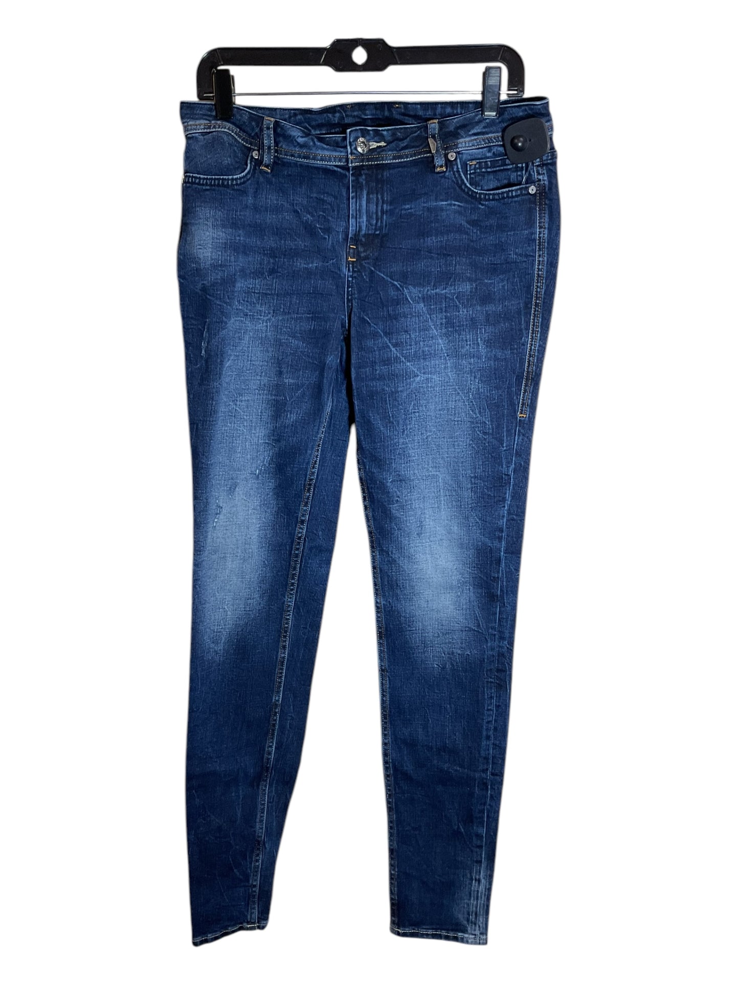 Jeans Skinny By Harley Davidson In Blue Denim, Size: 10