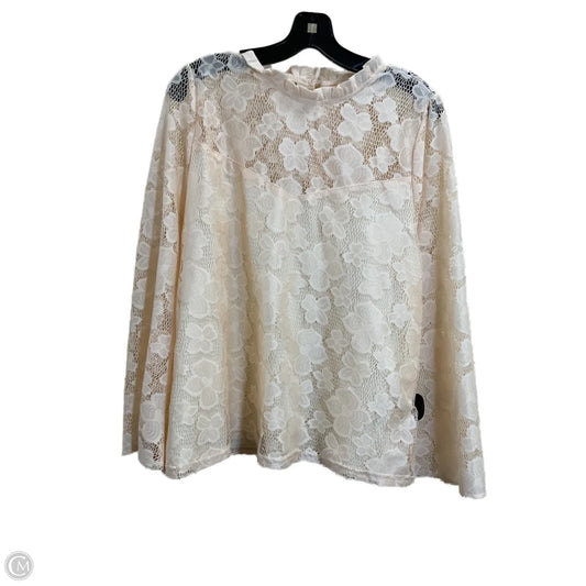 Top Long Sleeve By Clothes Mentor In Peach, Size: Xl