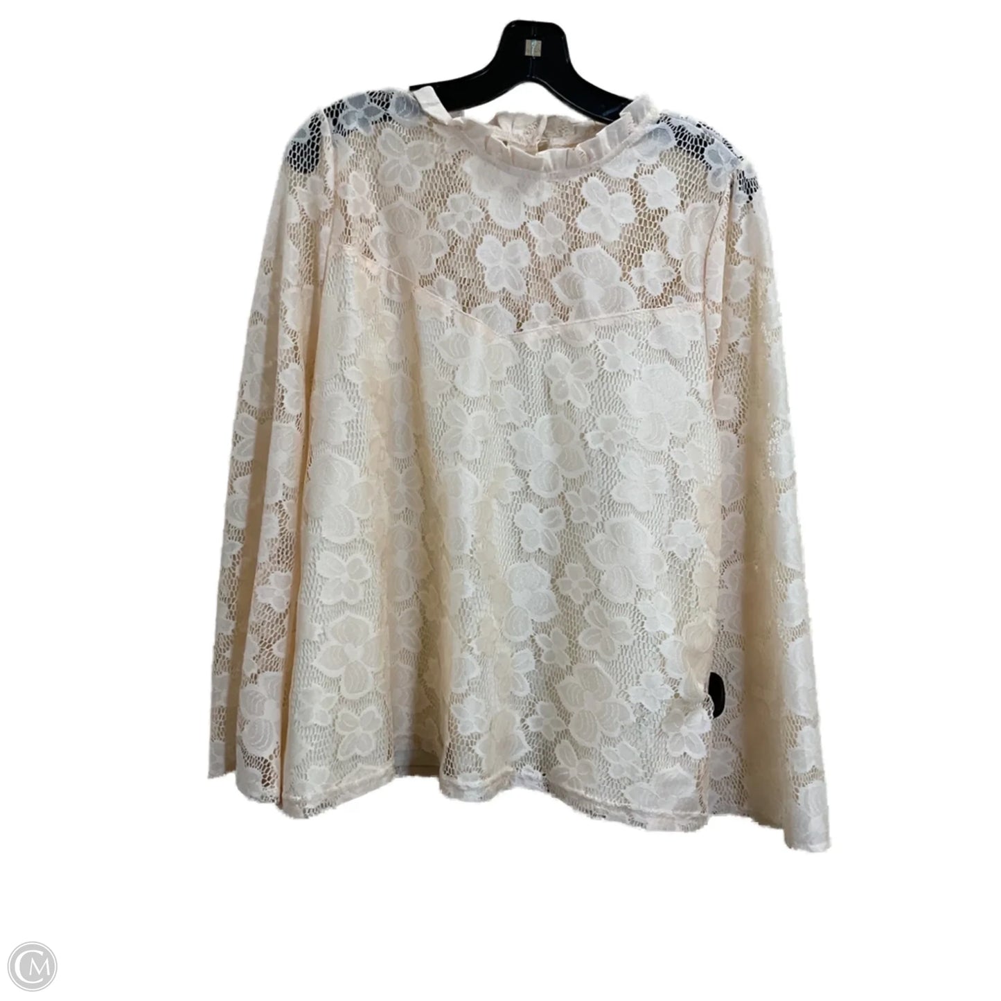 Top Long Sleeve By Clothes Mentor In Peach, Size: Xl