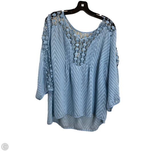Top 3/4 Sleeve By Bila In Blue, Size: Xl
