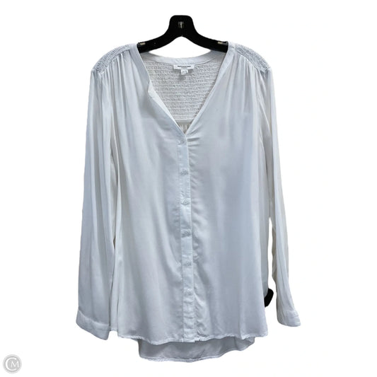 Blouse Long Sleeve By Beachlunchlounge In White, Size: Xl